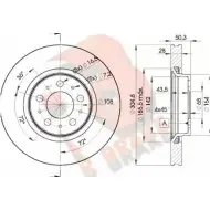 Тормозной диск R BRAKE 4Z 7Q0 JZTZN Volvo V70 2 (285) Универсал 2.4 AWD 165 л.с. 2000 – 2003 78RBD24045