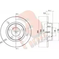Тормозной диск R BRAKE Audi A6 (C5) 2 Универсал 1.8 T Quattro 180 л.с. 1997 – 2005 78RBD24062 V3L34 1 Y3E1HWR