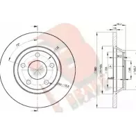 Тормозной диск R BRAKE 78RBD24064 AK5KS Audi A4 (B5) 1 Универсал 1.6 102 л.с. 2000 – 2001 GU WE2FD