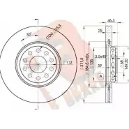 Тормозной диск R BRAKE JOZ YKO 78RBD24065 Audi A6 (C5) 2 Универсал 1.8 T 180 л.с. 1999 – 2005 19SD9SQ