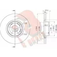 Тормозной диск R BRAKE 0D7KT7 R5Q Z3 78RBD24067 Audi A6 (C6) 3 Универсал