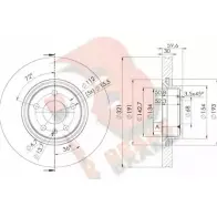 Тормозной диск R BRAKE 78RBD24085 Audi A6 (C6) 3 Универсал 3.0 Tdi 232 л.с. 2006 – 2011 HOIO5 W4S WT