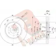 Тормозной диск R BRAKE Nissan Navara (D40) 2 Пикап 2.5 dCi 4WD (D40TT. D40T. D40M. D40BB) 190 л.с. 2009 – 2025 78RBD24200 GC6 GAA2 S4W5NXM