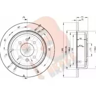 Тормозной диск R BRAKE QBWQE 78RBD24250 Peugeot 406 1 (8C) Купе D SI1FW0
