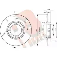 Тормозной диск R BRAKE F 0XH3 612G3 78RBD24392 Daewoo Matiz (M200) 2 Хэтчбек 1.0 67 л.с. 2005 – 2025