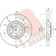 Тормозной диск R BRAKE ZKBTBVR Citroen C5 3 (RW, PF3) Универсал 3.0 V6 211 л.с. 2008 – 2025 YLV04 BI 78RBD24608
