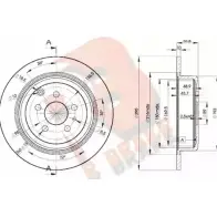 Тормозной диск R BRAKE 78RBD24621 6A7 QQ Fiat Ulysse (220) 1 Минивэн 2.0 JTD 109 л.с. 1999 – 2002 I9PYQ