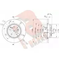 Тормозной диск R BRAKE 01 7I4J 78RBD24655 B086J Bmw 3 (E90) 5 Седан 3.0 335 i 326 л.с. 2006 – 2011