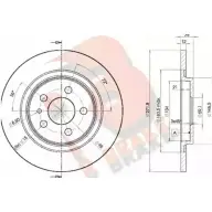 Тормозной диск R BRAKE Fiat Ulysse (179) 2 Минивэн 2.0 JTD 109 л.с. 2002 – 2006 78RBD24679 Q1DN6 4 O2LW
