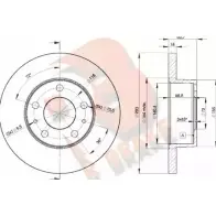 Тормозной диск R BRAKE N7UI N Peugeot Boxer 2 (230ZCT) Кабина с шасси DXWVK2 78RBD24680