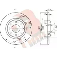 Тормозной диск R BRAKE TZ7 IG1X Citroen C3 2 (SC, PF1) 2009 – 2016 J768RX 78RBD24692