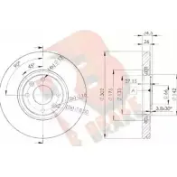 Тормозной диск R BRAKE YPEL F 78RBD24698 QJ5FMMT Citroen C4 Picasso 1 (UD, PF2) Минивэн