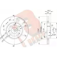 Тормозной диск R BRAKE TOOTQ Peugeot 107 78RBD24700 RZ T2X