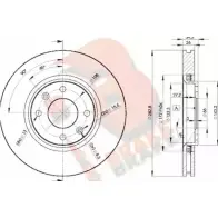 Тормозной диск R BRAKE 78RBD24752 8N DS3 Citroen C5 1 (DC, PF3) Хэтчбек 2.0 HDi (DCRHYB) 90 л.с. 2001 – 2004 0R58A7