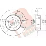 Тормозной диск R BRAKE KRX67K 4387854 78RBD25059 S SDWF