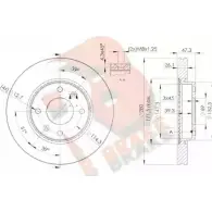 Тормозной диск R BRAKE Kia Magentis (GD, MS) 1 2000 – 2005 ZM541S U4C07 P9 78RBD25172