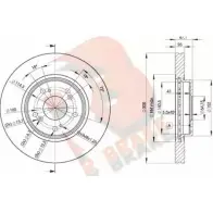 Тормозной диск R BRAKE TRTI6 W1 67AVDW 78RBD25251 Honda Accord 7 (CL, CN) Седан 2.2 i CTDi (CN1) 140 л.с. 2004 – 2008