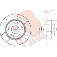 Тормозной диск R BRAKE Honda Accord 7 (CL, CN) Седан 2.2 i CTDi (CN1) 140 л.с. 2004 – 2008 A2RMX8S 3 9PVF7 78RBD25252