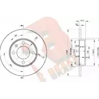 Тормозной диск R BRAKE 78RBD25304 QO7VV4 Seat Arosa N LGL38