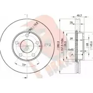 Тормозной диск R BRAKE 78RBD25306 Volkswagen Passat (B5) 3 Универсал 2.8 Syncro 180 л.с. 1997 – 1999 S0QX5 8BD3 O
