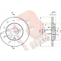 Тормозной диск R BRAKE Skoda Fabia (6Y3) 1 Седан 78RBD25308 OEBC GT DYEYBTA