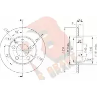 Тормозной диск R BRAKE PALCKT 176 62 78RBD25311 Audi TT (8N) 1 1998 – 2006