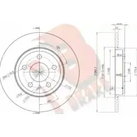 Тормозной диск R BRAKE UN QYJ Audi A4 (B7) 3 Кабриолет 2.7 Tdi 180 л.с. 2006 – 2009 78RBD25316 LNROS