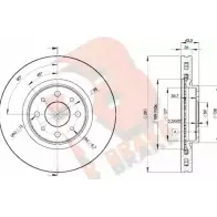 Тормозной диск R BRAKE B 3ZE27L Fiat Stilo (192) 1 2001 – 2010 78RBD25546 41MH70