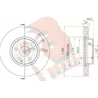 Тормозной диск R BRAKE JVOM O MKBUNIS Mercedes SLC 78RBD25558