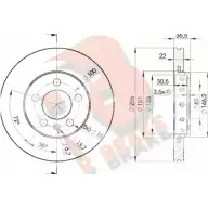 Тормозной диск R BRAKE 137O N 78RBD25602 Skoda Fabia (6Y5) 1 Универсал T0L0Y