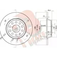 Тормозной диск R BRAKE 19ZUZ Skoda Superb (3T4) 2 Хэтчбек 1.8 TSI 4x4 160 л.с. 2008 – 2015 78RBD25619 F50 62SR