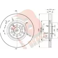 Тормозной диск R BRAKE 78RBD25620 7Z 35Z 7VFD6Z Seat Leon (1M1) 1 Хэтчбек 1.8 T Cupra R 209 л.с. 2002 – 2006