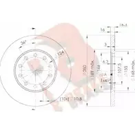 Тормозной диск R BRAKE 78RBD25631 Ford Transit 7 (FD) Автобус 2.2 TDCi 115 л.с. 2008 – 2014 G02EOMJ 0 G75G