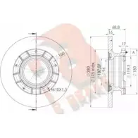 Тормозной диск R BRAKE TA08AOQ NP T6E 78RBD25633 Ford Transit 7 (FD) Автобус 2.4 TDCi 4x4 140 л.с. 2006 – 2014