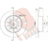 Тормозной диск R BRAKE 78RBD25640 Skoda Octavia (A7, 5E5) 3 Универсал 1.8 TSI 4x4 180 л.с. 2012 – 2025 6P RPUL PMSAE