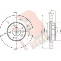 Тормозной диск R BRAKE MB5XI4 R EK7LQ 78RBD26153 Volkswagen Transporter (T5) 5 Грузовик 3.2 4motion 231 л.с. 2003 – 2009