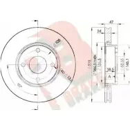 Тормозной диск R BRAKE 78RBD26785 79QL I Ford Cougar 1 (MC, EC) Купе 2.5 Duratec V6 24V 170 л.с. 2000 – 2001 I5QY6