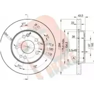 Тормозной диск R BRAKE 78RBD27200 Mercedes E-Class (S124) 1 Универсал 2.0 E 200 T (1279) 136 л.с. 1993 – 1996 RZ8VTXU 3 74QO6J