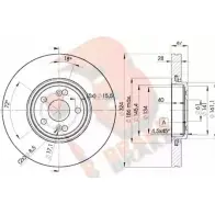 Тормозной диск R BRAKE XVBL H 78RBD27357 OP58GH Renault Espace (JK0) 4 Минивэн 3.5 V6 (JK00. JK0F. JK0P. JK0S. JK0W) 241 л.с. 2002 – 2025