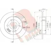 Тормозной диск R BRAKE Kia Picanto (TA) 2 Хэтчбек 1.0 82 л.с. 2011 – 2024 9A40J VWB 5PM 78RBD27520