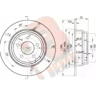 Тормозной диск R BRAKE UYD41M Z7H 58T 78RBD27940 Volvo S70 1 (874) 1996 – 2000