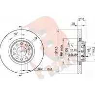 Тормозной диск R BRAKE Z9 FLI L1QR8P 78RBD28015 Audi A8 (D2) 1 Седан 2.8 163 л.с. 1995 – 1996