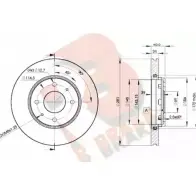 Тормозной диск R BRAKE 6T 1JKIG U88YQ Mitsubishi Carisma 1 (DA) 1995 – 2004 78RBD28027