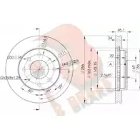 Тормозной диск R BRAKE TCL 0R 78RBD28107 Mitsubishi Space Wagon 3 (N3, N4) Минивэн 2.0 (N33W) 105 л.с. 1991 – 1997 J8U8IFU