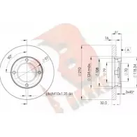 Тормозной диск R BRAKE Mitsubishi L200 4 (KA, KB) 2005 – 2014 78RBD28702 10P H7PV YLDYSZ