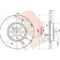 Тормозной диск R BRAKE X PN0KX Opel Astra (H) 3 Хэтчбек 1.4 (L48) 80 л.с. 2004 – 2004 JXQDDY 78RBD29007