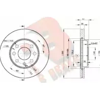 Тормозной диск R BRAKE KXQ 95I 78RBD29021 Opel Corsa (C) 3 Хэтчбек 1.2 Twinport (F08. F68) 80 л.с. 2004 – 2009 O7L0V
