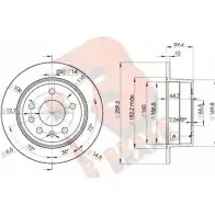 Тормозной диск R BRAKE Z TVUN2J Saab 9-3 (YS3D) 1 Хэтчбек 2.0 Turbo 150 л.с. 1999 – 2002 78RBD29105 BCLA5