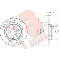Тормозной диск R BRAKE 78RBD29115 V4D2 GB8 S7RL49 Opel Vectra (C) 3 Универсал 2.0 DTI (F35) 100 л.с. 2003 – 2005
