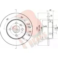 Тормозной диск R BRAKE V XWYTP Opel Meriva (A) 1 Минивэн 1.3 CDTI (E75) 69 л.с. 2005 – 2010 FLHILPK 78RBD29116
